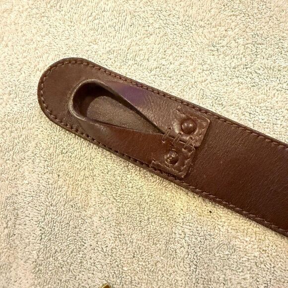 Chicos Brown Genuine Leather Belt 1.75\